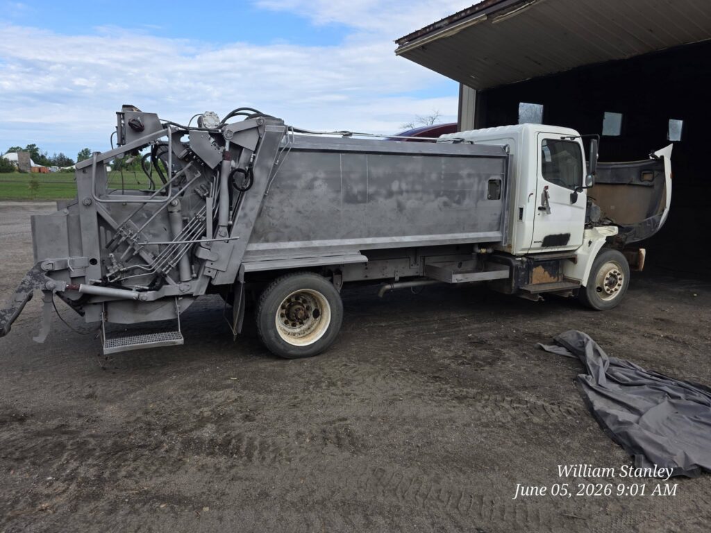 garbage truck before